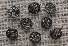 Пружинка-шарик металлический 9мм чёрный никель (Iron)