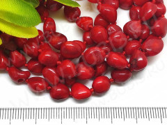 Бусина каменная Бесформенная 11 6-9*5-7мм Коралл красный натуральный (камни) (10шт.)