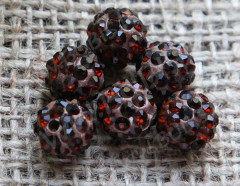 (СКИДКИ!!!) Бусина Шамбала 05 10мм коричневая (керамика и стекло) (5ШТ.)