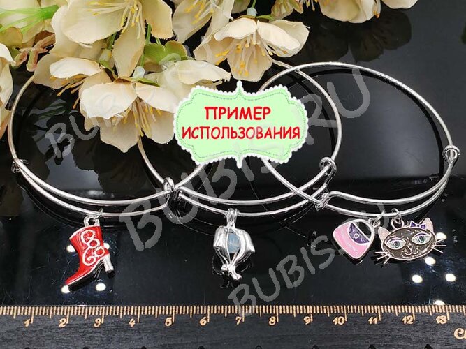 Подвеска Сапог 05 3D со стразами 20,5*14,5*3,5мм красный (цветные подвески)