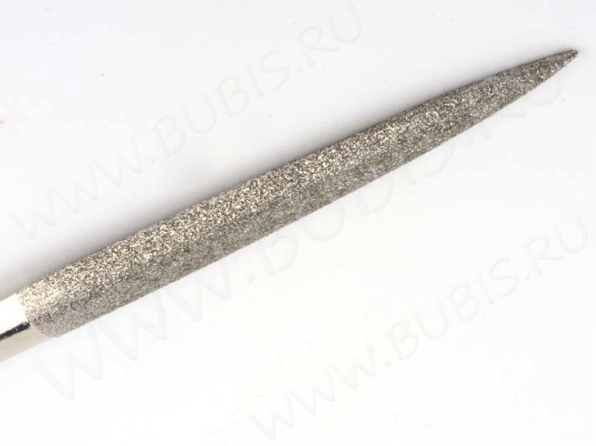 Надфиль (мелкий напильник) 01 округлый и плоский 14см с красными ручками  (инструменты для бижутерии)