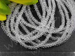 Бусина кристалл гранёный абакус 2,5*2,5*1,5мм чистый прозрачный (имитация Сваровски) (НИТЬ)