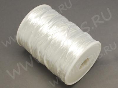 Шёлковый шнур 01 2мм белый (1м)
