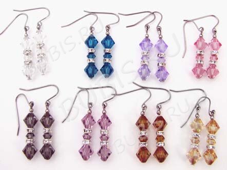 Швензы-крючки №090 простые 20*11*0,7мм цвет платины (Хирургическая сталь) (10 пар)