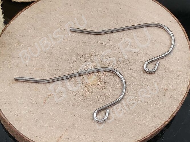 Швензы-крючки №090 простые 20*11*0,7мм цвет платины (Хирургическая сталь) (10 пар)