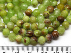 (ОПТ) Бусина округлая 6мм Мраморный Оникс св.зелёный (камни) (НИТЬ)