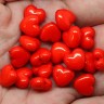 Купить Бусина Сердечко 12 3D 15*12*5,5мм красное непрозрачное (акрил) (10шт.) с доставкой по России