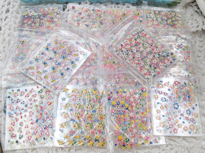 Стикеры 03 наклейки 6,5*5см МИКС разноцветных рисунков (декор) (5шт.)