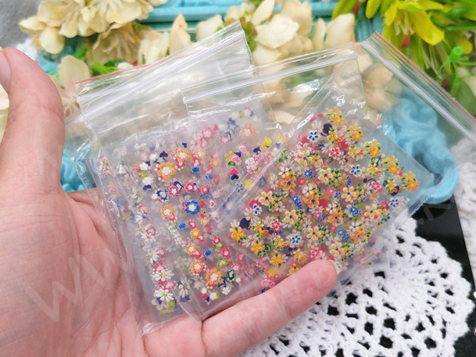 Стикеры 03 наклейки 6,5*5см МИКС разноцветных рисунков (декор) (5шт.)