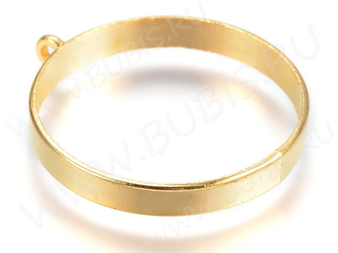 Подвеска Рамка 41 Круг глубокий 38*35*4,8мм золотистая (литьё)