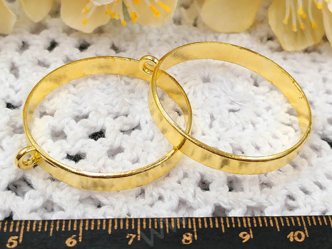 Подвеска Рамка 41 Круг глубокий 38*35*4,8мм золотистая (литьё)