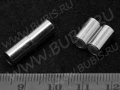 Магнитный замочек №30 для вклеивания 19,5*6*6мм цвет платины (Brass)