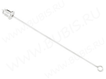 (СКИДКИ!!!) Основа (заготовка) для броши №115 булавка шляпная с петлёй и заглушкой 45*0,8мм цвет платины (Brass) (10шт)