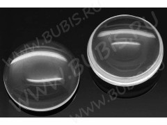 Кабошон стеклянный 06 Круг 16*16*5мм прозрачный (стекло)
