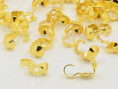 Зажимы №25 Калотты 9мм золотистые (Iron) (50шт.)