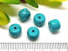 Бусина каменная Рондель 09 8*8*5,5-6мм Бирюза голубая (камни)