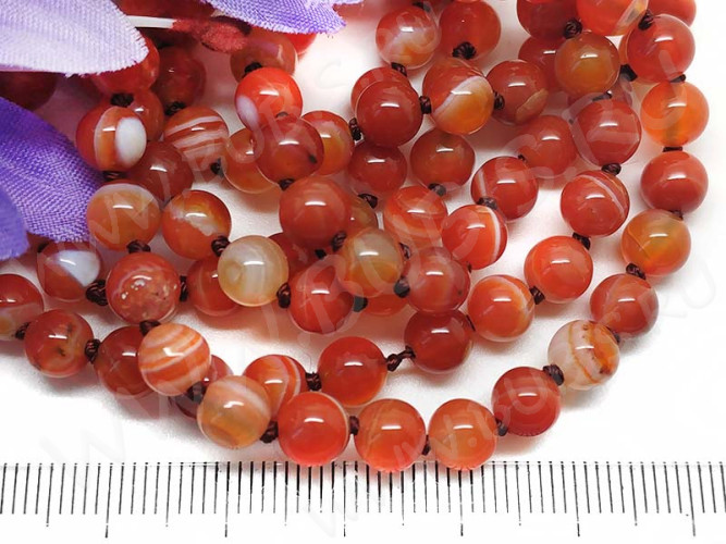 Бусина округлая 6мм Сардоникс (камни)