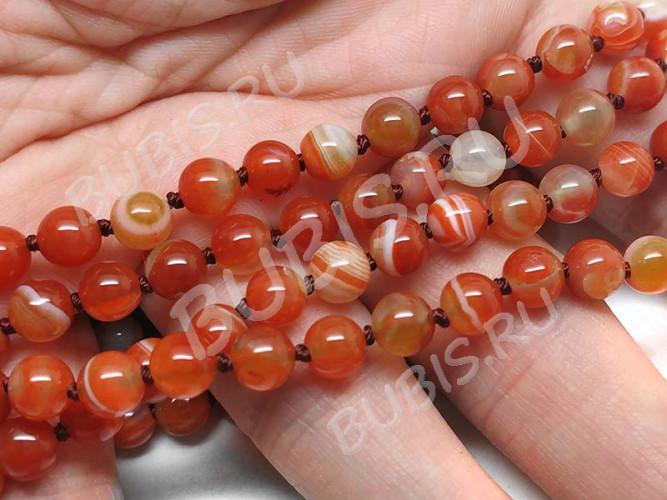 Бусина округлая 6мм Сардоникс (камни)