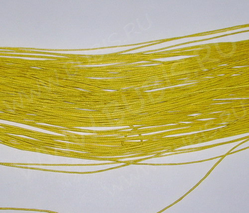 Вощёный х/б шнур 1мм цвет жёлтый (5м)