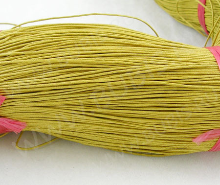 Вощёный х/б шнур 1мм цвет жёлтый (5м)