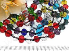 (СКИДКИ!!!) Бусина кристалл Абакус гранёный 10*10*7,5мм МИКС цветов (имитация Сваровски) (10шт.)