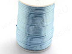 Шёлковый шнур 01 2мм голубой (1м)