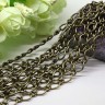 Купить Цепочка I005 ДЛЯ БРАСЛЕТОВ звено 11*7мм и 6*5мм античная бронза (Iron) (50см) с доставкой по России