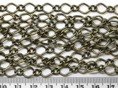 Цепочка I005 ДЛЯ БРАСЛЕТОВ звено 11*7мм и 6*5мм античная бронза (Iron) (50см)