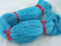 Вощёный х/б шнур 1мм небесно-голубой (5м)