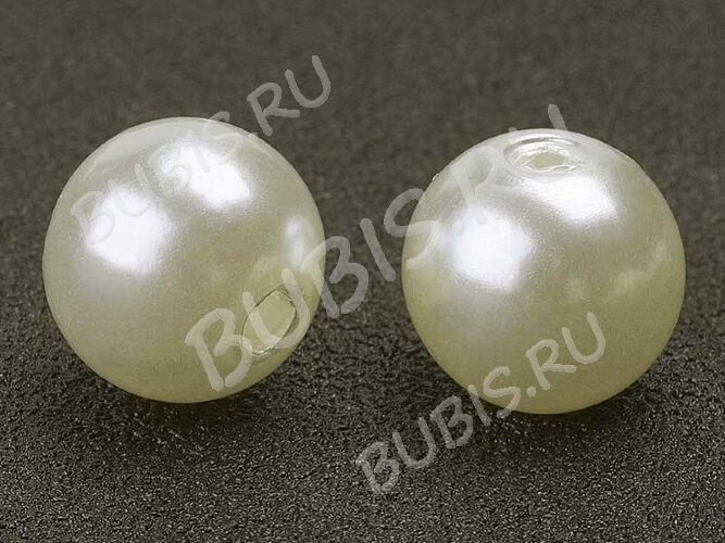 Бусина Округлая 19 "Жемчуг" 10мм айвори (акрил) (20шт.)
