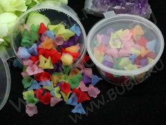 (СКИДКИ!!!) Бусина акрил Цветочек 13 воронка матовый 10*10*9мм МИКС полупрозрачный (акрил) (50шт.)