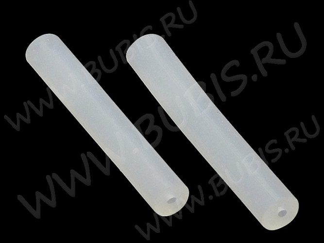 (СКИДКИ!!!) Зажимы для пуссет(гвоздиков) и швенз №24 прорезиненные крепёжки трубочки 19*2,3*2,3мм прозрачные (50шт)