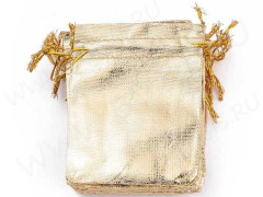 Мешочек органза 20 непрозрачный 120*90мм ЗОЛОТИСТЫЙ (упаковка для украшений) (5шт)