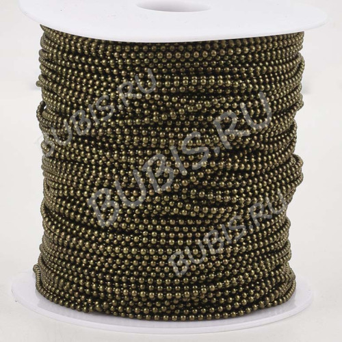 Цепочка C47 шариковая 2мм античная бронза (Brass) (50см)