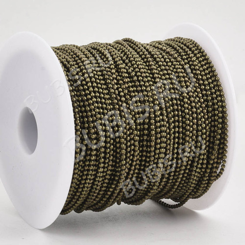 Цепочка C47 шариковая 2мм античная бронза (Brass) (50см)