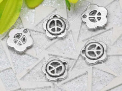 Подвеска Пацифик 05 цветочек 12*12*2,5мм античное серебро (литьё)