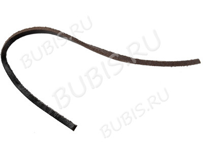 Шнур кожаный 19 полоска односторонний 3*2мм чёрный (1м)