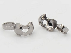 Зажимы №25 Калотты 9*3,5мм цвет платины (Iron) (20шт.)