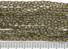 Цепочка I037 с плоским звеном 3*2мм античная бронза (Iron) (50см)