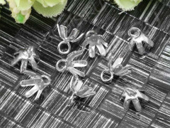 (СКИДКИ!!!) Концевик 021 шапочка подвеска 8,5*8,5*8,5мм серебристая (Brass) (10шт)