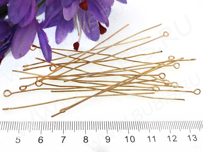 УЦЕНКА!!! Штифт с петлёй 75*0,7мм светлое золото (Iron) (10шт.)