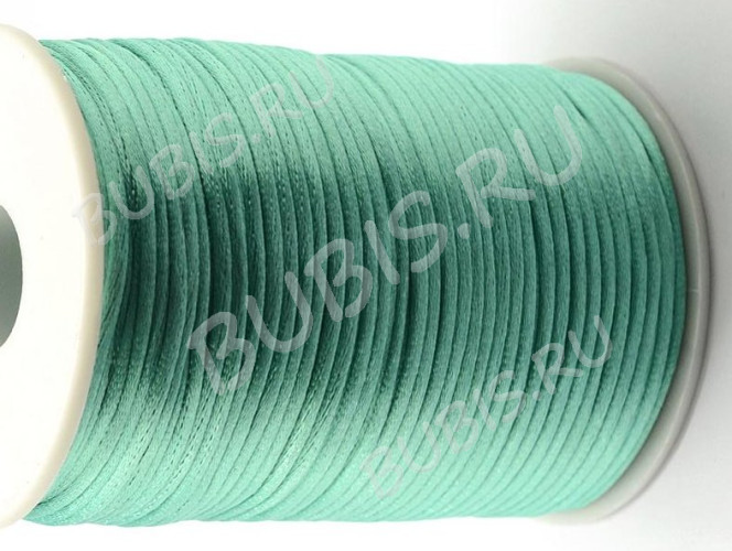 Шёлковый шнур 01 2мм светло-бирюзовый (1м)