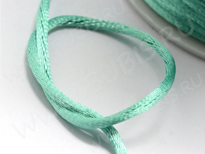 Шёлковый шнур 01 2мм светло-бирюзовый (1м)