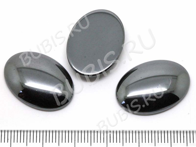 Кабошон каменный 106 Овал 18*13*4,8мм Гематит синт. (камни)