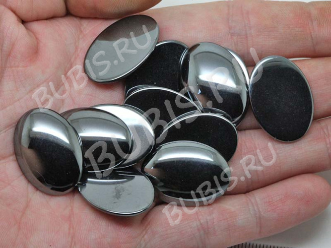 Кабошон каменный 106 Овал 18*13*4,8мм Гематит синт. (камни)