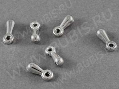 Капелька - окончание для цепочки 02 8*3,5*3мм цвет платины (акрил  ССВ) (100шт.)