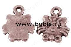 Подвеска Голова Китти 02 11*9*1,5мм античная медь (литьё)