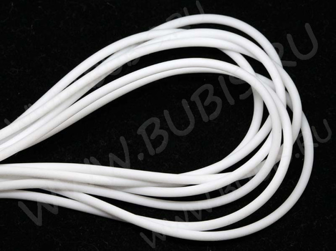 Полиуретановый шнур 15 4мм ПОЛЫЙ (2мм) белый (1м)
