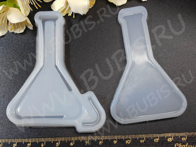 Молд 156 для эпоксидной смолы 88*68*9,5мм и 86*55*4мм Шейкер двусоставной Колба (силикон)