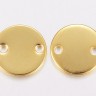 Купить 364 Коннектор 1 к 1 Круг жетон 10*10*1мм золотистый (Хирургическая Сталь) с доставкой по России